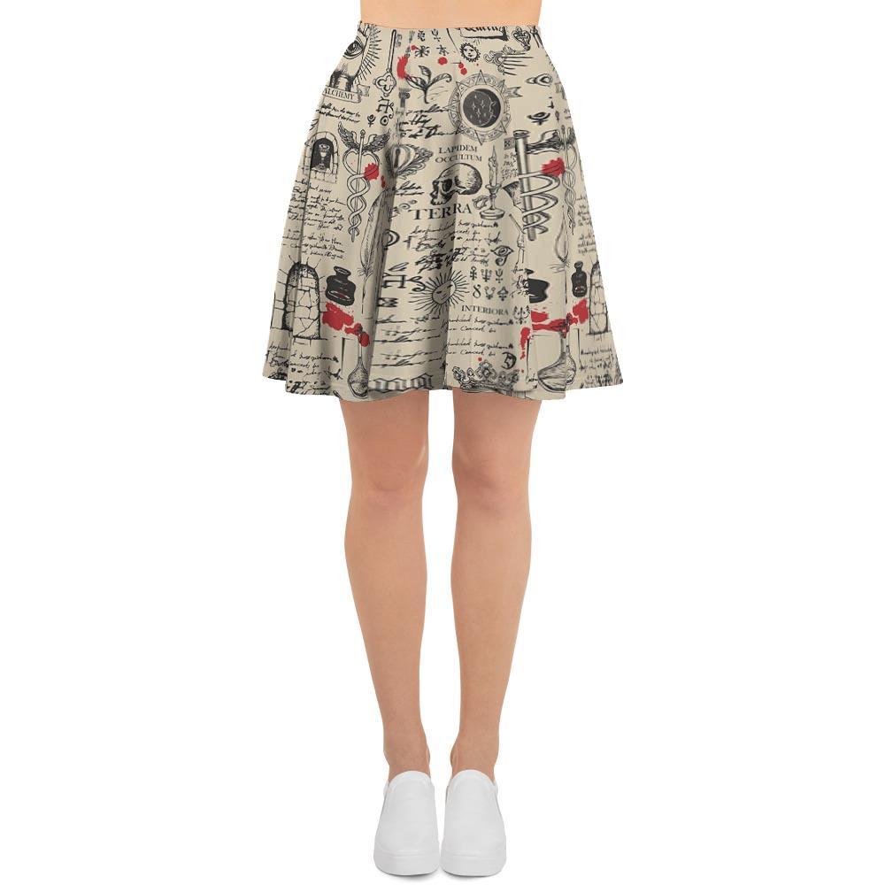 Alchemy Witchcraft Gothic Women's Skirt-grizzshop