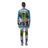 Alien Cat Astronaut Print Men's Pajamas-grizzshop