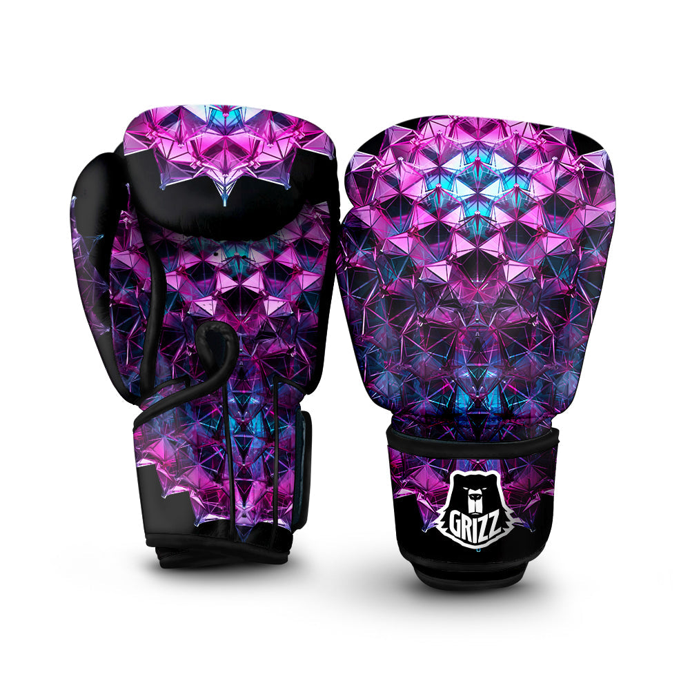 Alien Crystal Diamond Flower Print Boxing Gloves-grizzshop