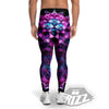 Alien Crystal Diamond Flower Print Men's Leggings-grizzshop