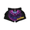 Alien Crystal Diamond Flower Print Muay Thai Boxing Shorts-grizzshop