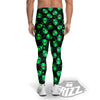 Alien Face Green Print Pattern Men's Leggings-grizzshop