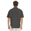 Alien Face Grey Print Pattern Men's Short Sleeve Shirts-grizzshop