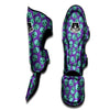 Alien Face Purple Print Pattern Muay Thai Shin Guards-grizzshop