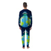 Alien Invasion And Earth Print Men's Pajamas-grizzshop