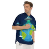 Alien Invasion And Earth Print Men's Short Sleeve Shirts-grizzshop