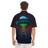 Alien Invasion On Earth Print Men's Short Sleeve Shirts-grizzshop