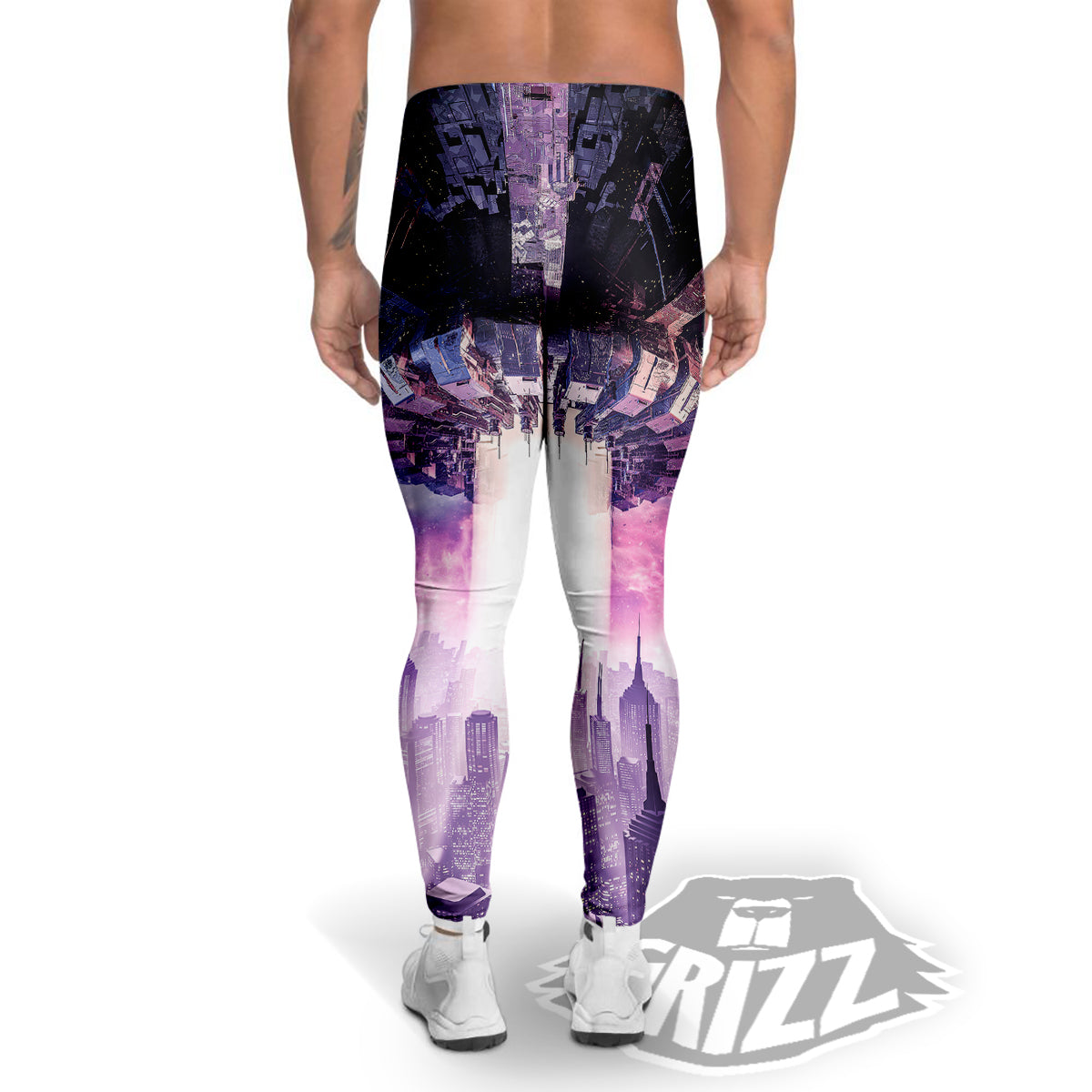 Alien Invasion Print Men's Leggings-grizzshop