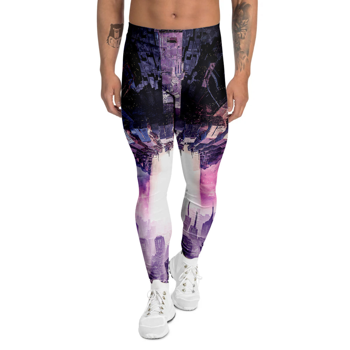 Alien Invasion Print Men's Leggings-grizzshop