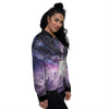 Alien Invasion Print Women's Bomber Jacket-grizzshop