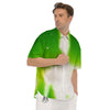 Alien Light Green Print Men's Short Sleeve Shirts-grizzshop