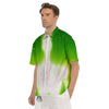 Alien Light Green Print Men's Short Sleeve Shirts-grizzshop