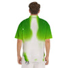 Alien Light Green Print Men's Short Sleeve Shirts-grizzshop