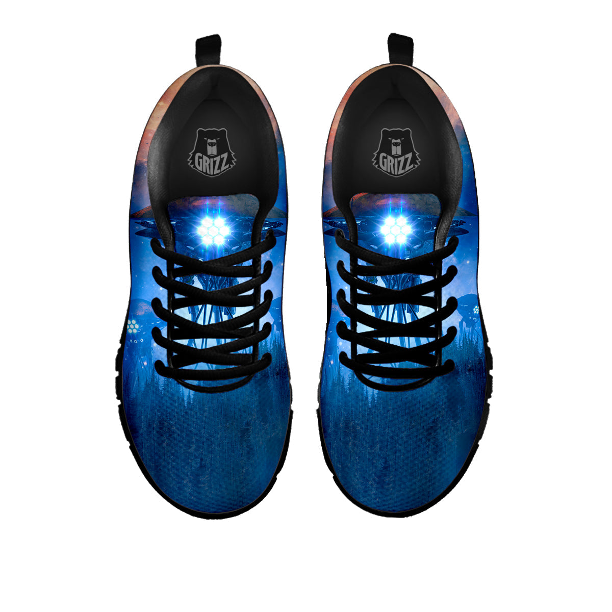 Alien Machines Print Black Sneaker-grizzshop