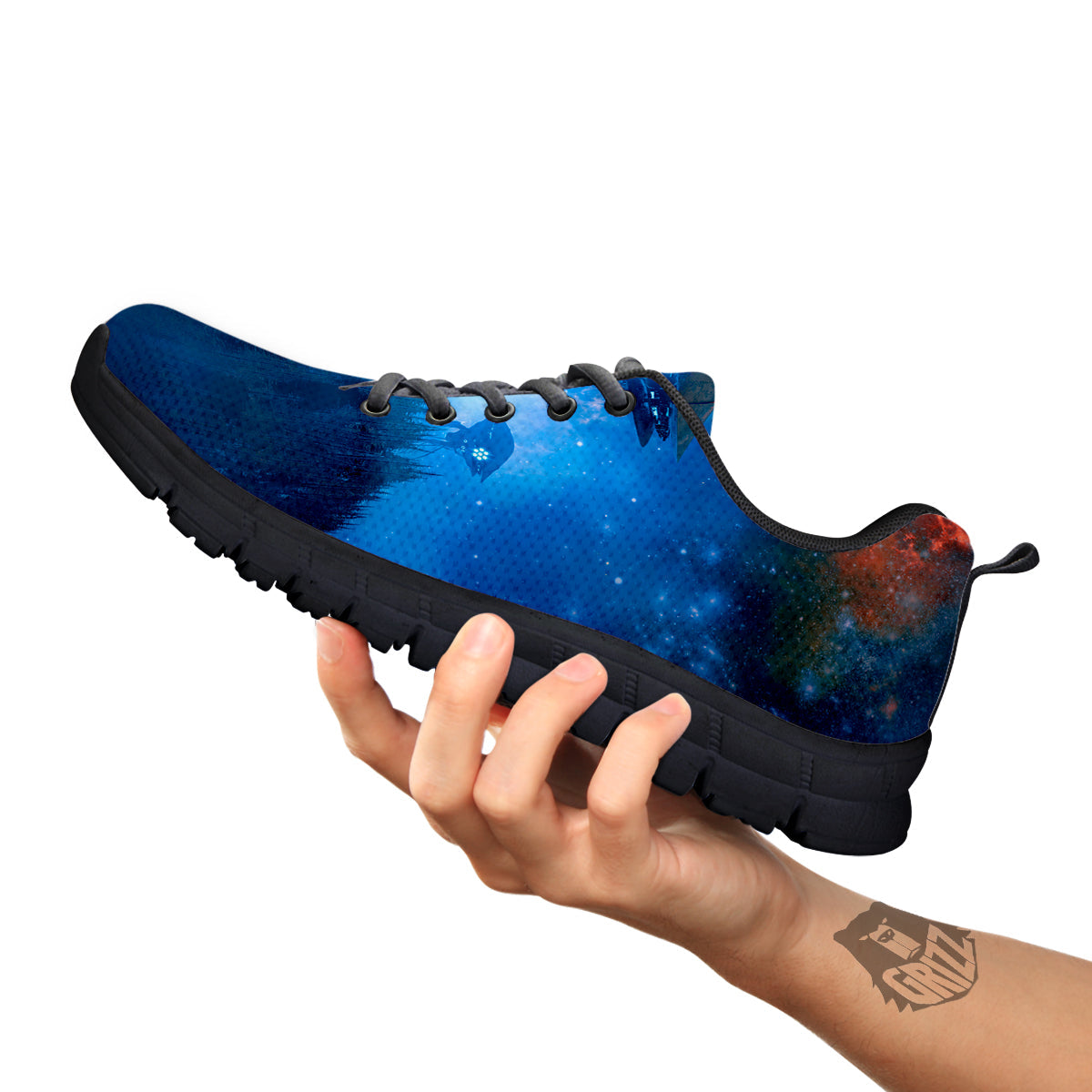 Alien Machines Print Black Sneaker-grizzshop