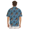 Alien On Planets Print Pattern Men's Short Sleeve Shirts-grizzshop