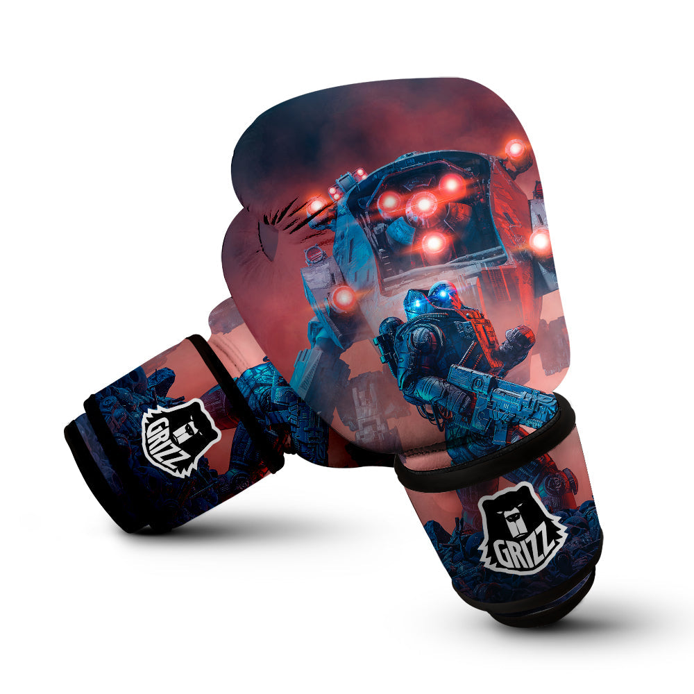 Alien Robot In the battlefield Boxing Gloves-grizzshop