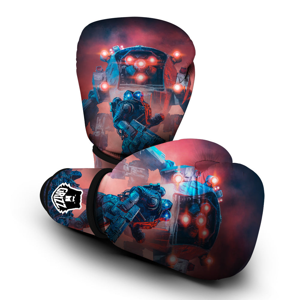 Alien Robot In the battlefield Boxing Gloves-grizzshop
