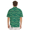 Alien UFO Green Cute Print Men's Short Sleeve Shirts-grizzshop