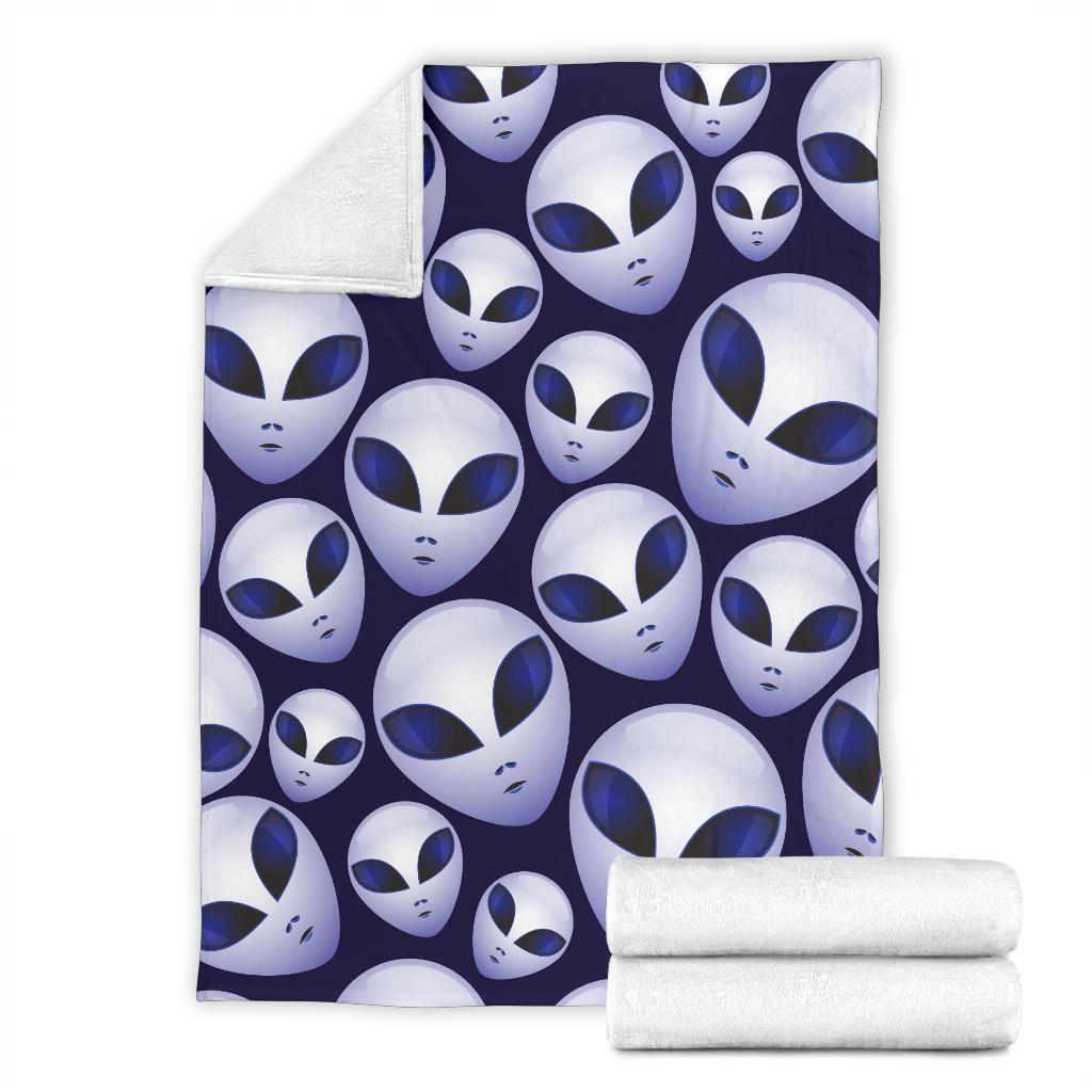 Alien Ufo Pattern Print Blanket-grizzshop