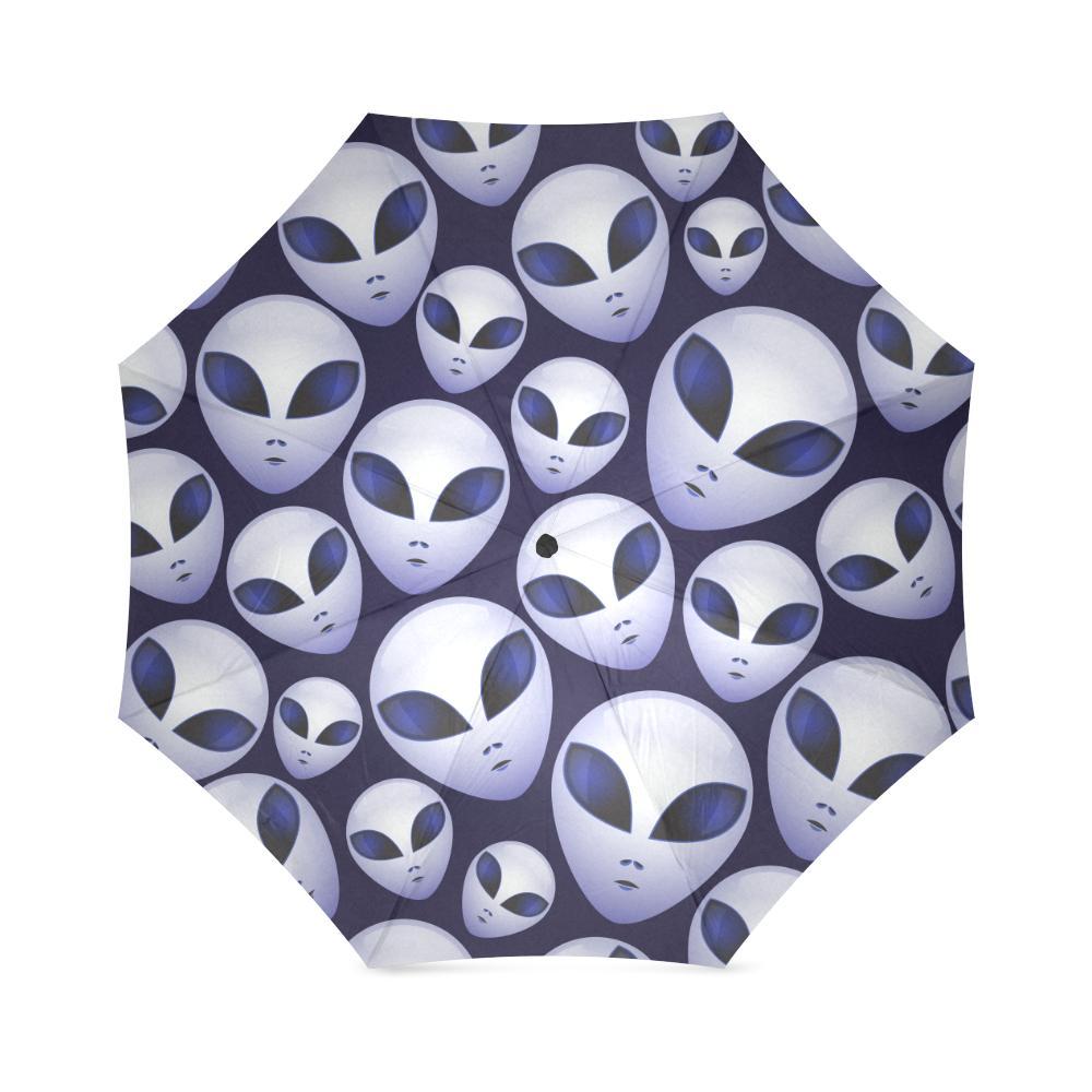 Alien Ufo Pattern Print Foldable Umbrella-grizzshop
