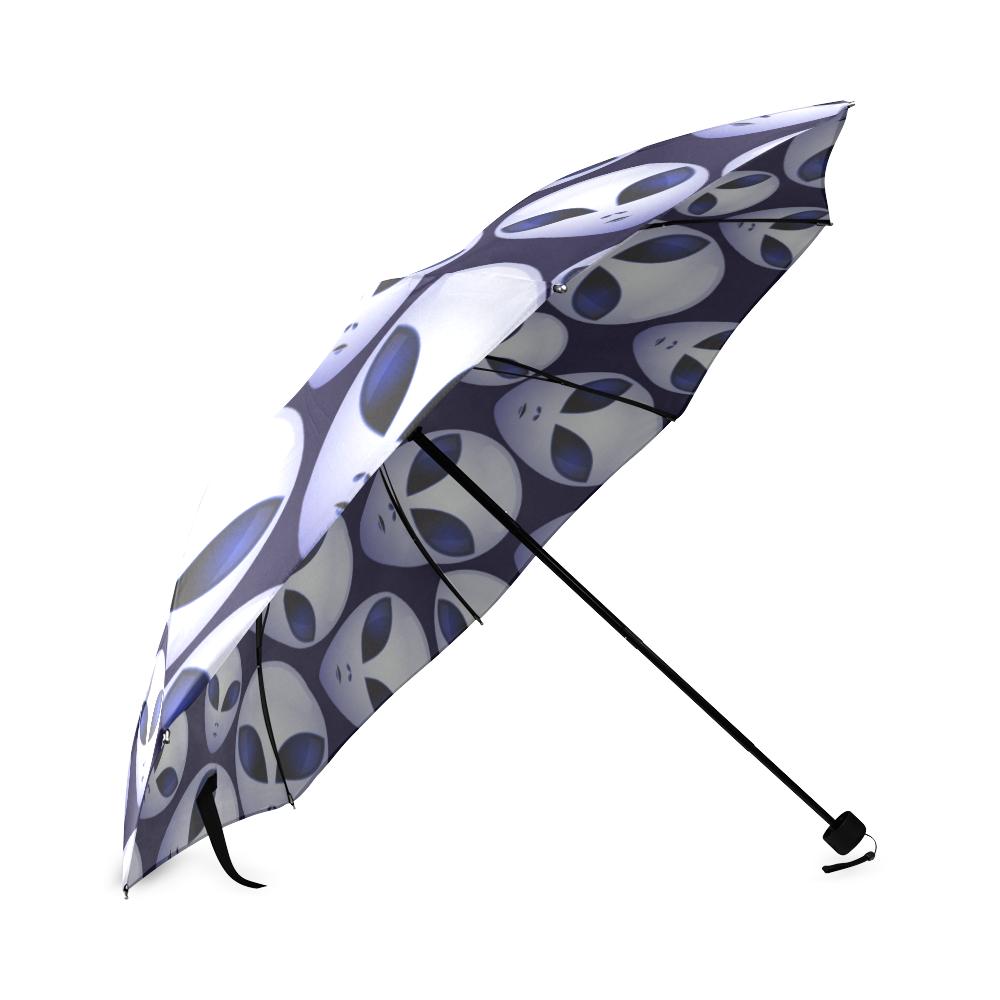 Alien Ufo Pattern Print Foldable Umbrella-grizzshop