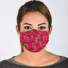 Alien Ufo Pink Pattern Print Face Mask-grizzshop
