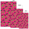 Alien Ufo Pink Pattern Print Floor Mat-grizzshop