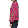 Alien Ufo Pink Pattern Print Men's Bomber Jacket-grizzshop