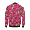 Alien Ufo Pink Pattern Print Men's Bomber Jacket-grizzshop