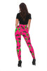 Alien Ufo Pink Pattern Print Women Leggings-grizzshop