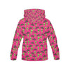 Alien Ufo Pink Pattern Print Women Pullover Hoodie-grizzshop