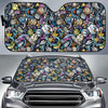 Alien Ufo Psychedelic Pattern Print Car Sun Shade-grizzshop