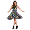 Alien Ufo Psychedelic Pattern Print Dress-grizzshop