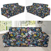 Alien Ufo Psychedelic Pattern Print Sofa Covers-grizzshop