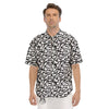 Alien White And Black Print Men's Short Sleeve Shirts-grizzshop