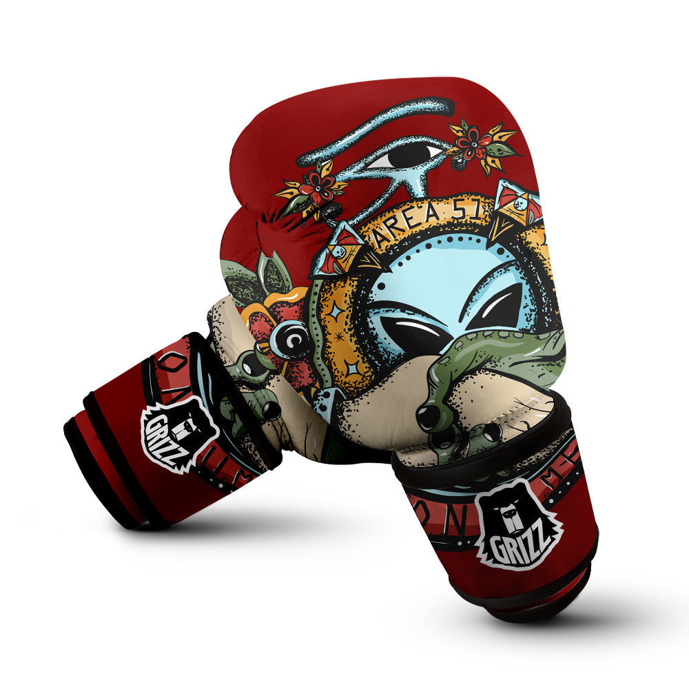 Aliens Area 51 Print Boxing Gloves-grizzshop