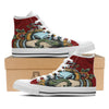 Aliens Area 51 Print White High Top Shoes-grizzshop