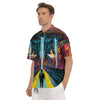 Aliens Invade earth Print Men's Short Sleeve Shirts-grizzshop