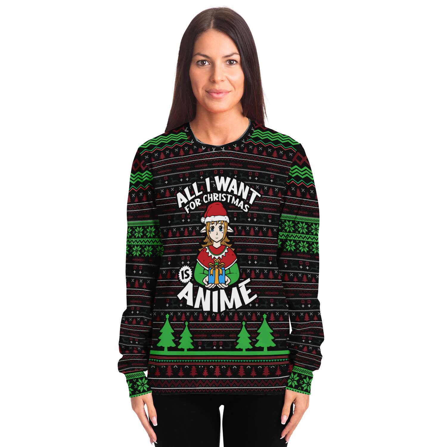 All I Want For Christmas is Anime Ugly Christmas Sweater-grizzshop