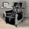 All Seeing Eye Black And Silver Print Armchair Protector-grizzshop