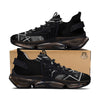 All Seeing Eye Black And Silver Print Black Gym Shoes-grizzshop