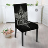 All Seeing Eye Black And Silver Print Dining Chair Slipcover-grizzshop