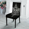 All Seeing Eye Black And Silver Print Dining Chair Slipcover-grizzshop