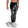 All Seeing Eye Black And Silver Print Men's Leggings-grizzshop