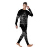 All Seeing Eye Black And Silver Print Men's Pajamas-grizzshop