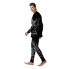 All Seeing Eye Black And Silver Print Men's Pajamas-grizzshop