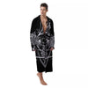 All Seeing Eye Black And Silver Print Men's Robe-grizzshop
