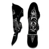 All Seeing Eye Black And Silver Print Muay Thai Shin Guards-grizzshop