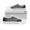All Seeing Eye Black And Silver Print White Low Top Shoes-grizzshop